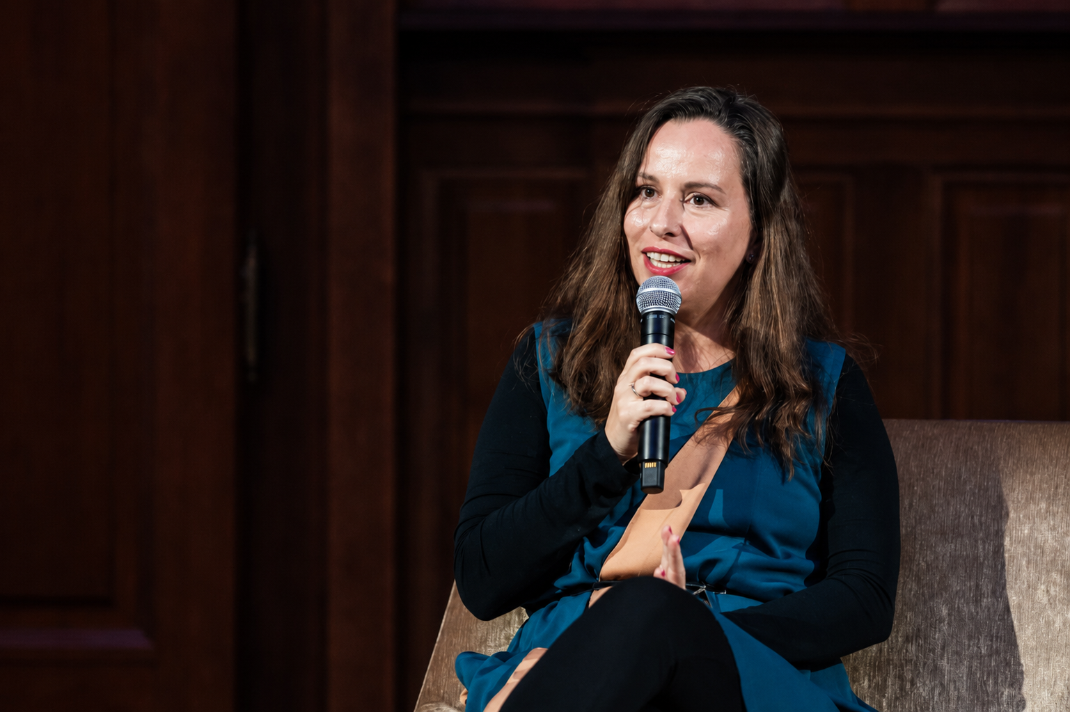 Veronika Doubner speaking at an event